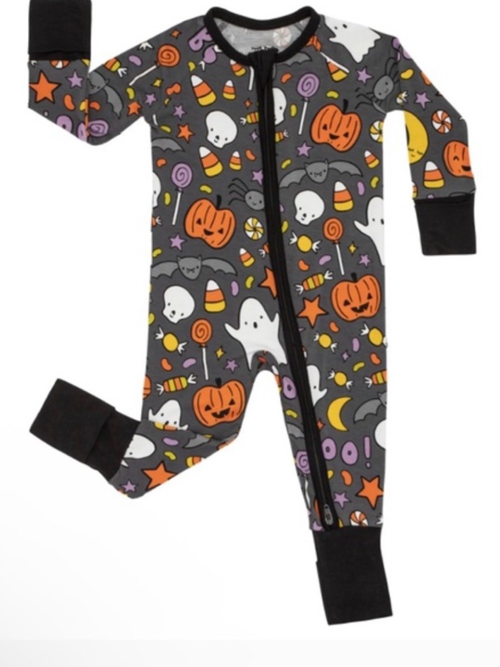 Little Sleepies Zippy - Hey Boo - Halloween Pajamas - 6-12 Months